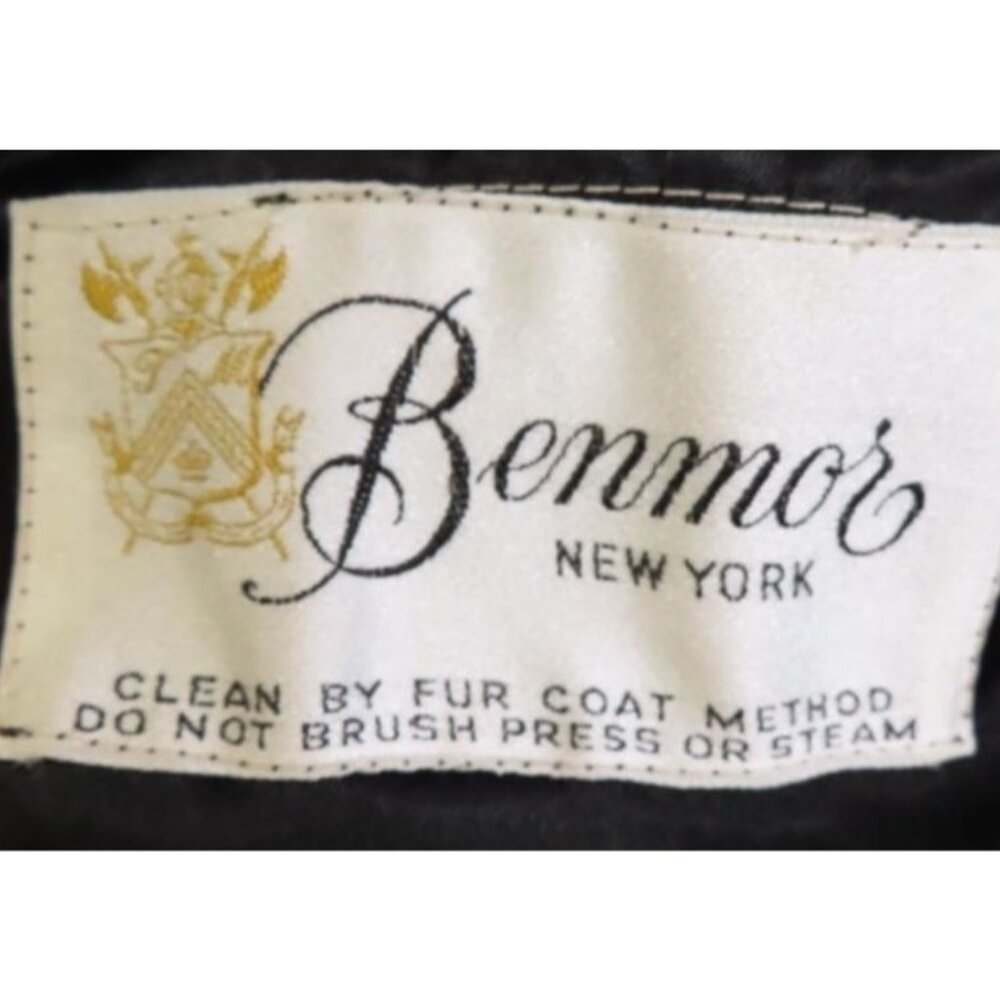 Benmor New York Vintage Faux Fur Coat With Oversized Collar & Long Sleeves - Picture 11 of 16